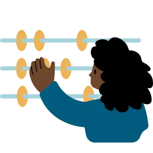 illutration of a person using an abacus